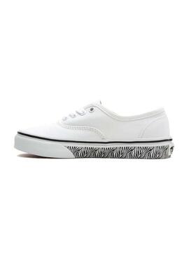 Baskets Vans Authentic Blanc Zebra pour Fille