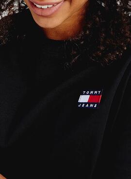 T-Shirt Tommy Jeans Badge Noire pour Femme