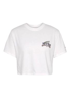T-Shirt Tommy Jeans Super Crop Blanc Femme