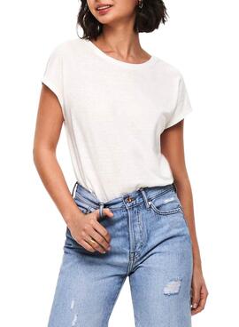 T-Shirt Only Ama Life Blanc pour Femme