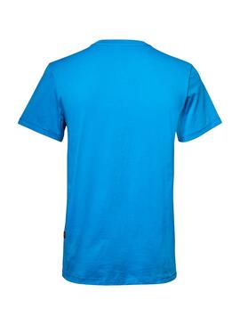 T-Shirt G-Star Flock Hamburger Bleu Intense pour Homme