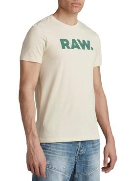 T-Shirt G-Star Raw Compact Jaune pour Homme