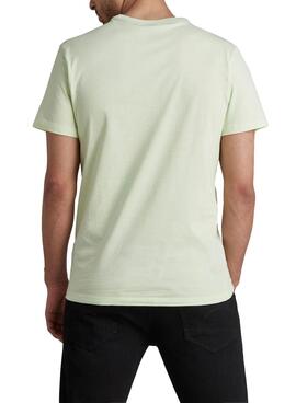 T-Shirt G-Star Originale Vert pour Homme