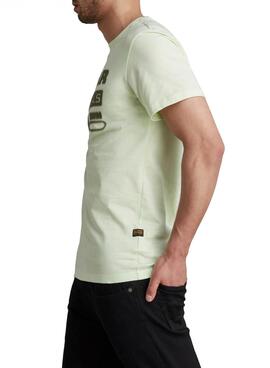 T-Shirt G-Star Originale Vert pour Homme