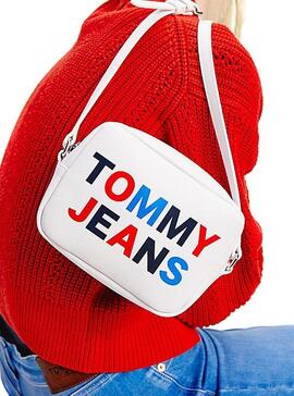 Sac à main Tommy Jeans Camera Bag Blanc pour Femme