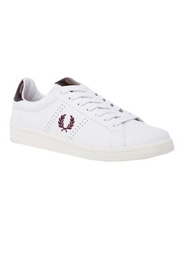 Baskets Fred Perry Leather Blanc Homme Femme