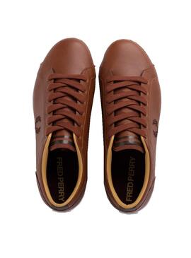 Baskets Fred Perry Baseline Brun pour Homme