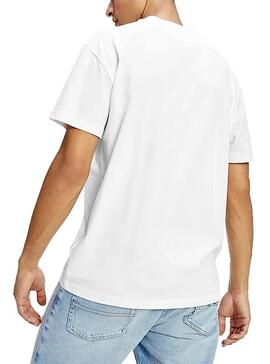 T-Shirt Tommy Jeans Faded Blanc pour Homme