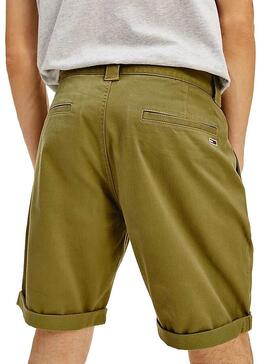 Bermuda Tommy Jeans Scanton Chino Vert Homme