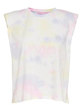 T-Shirt Only Amy Padded Blanc pour Femme