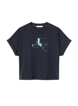 T-Shirt Calvin Klein Tonal Monogram Noire 