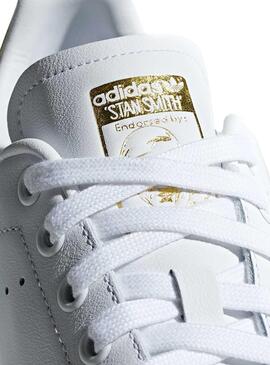 Baskets Adidas Stan Smith Blanc Or Femme