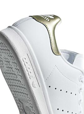 Baskets Adidas Stan Smith Blanc Or Femme