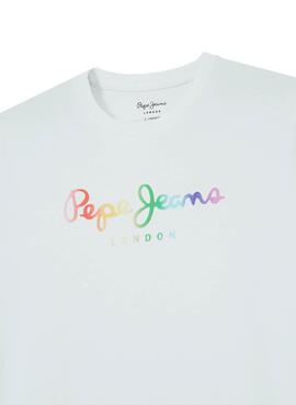 T-Shirt Pepe Jeans Rivera Blanc pour Femme