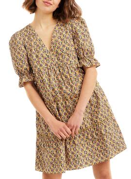 Robe Naf Naf Imprimer Jaune pour Femme