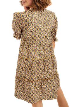 Robe Naf Naf Imprimer Jaune pour Femme