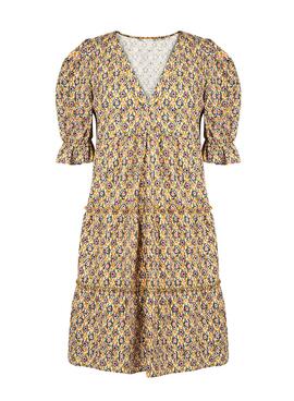 Robe Naf Naf Imprimer Jaune pour Femme