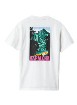 T-Shirt Napapijri S-Alhoa Blanc Homme Femme