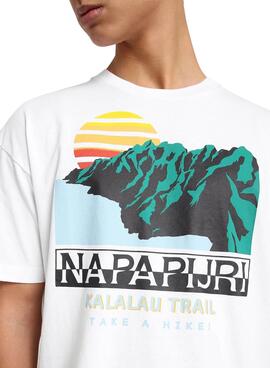 T-Shirt Napapijri Alhoa Blanc Homme Femme
