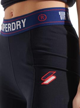 Leggings Superdry Sportstyle Noire Femme