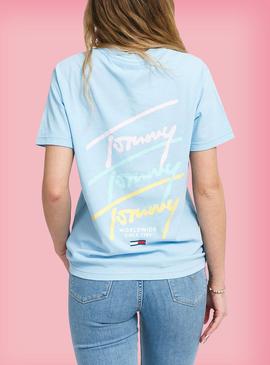T-Shirt Tommy Jeans Pastel Logos Repeat  Femme