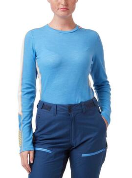 T-Shirt Helly Hansen Lifa Merino Bleu pour Femme