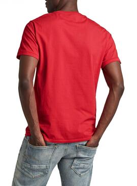 T-Shirt G-Star Flock Hamburger Rouge pour Homme