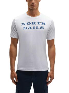 T-Shirt North Sails Logo Pull Blanc Homme