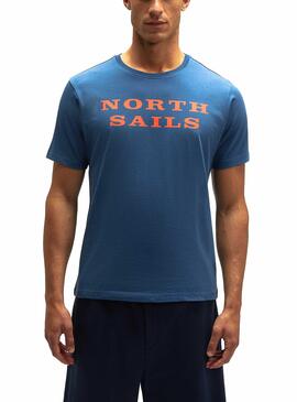 T-Shirt North Sails Logo Pull Bleu pour Homme