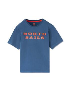 T-Shirt North Sails Logo Pull Bleu pour Homme
