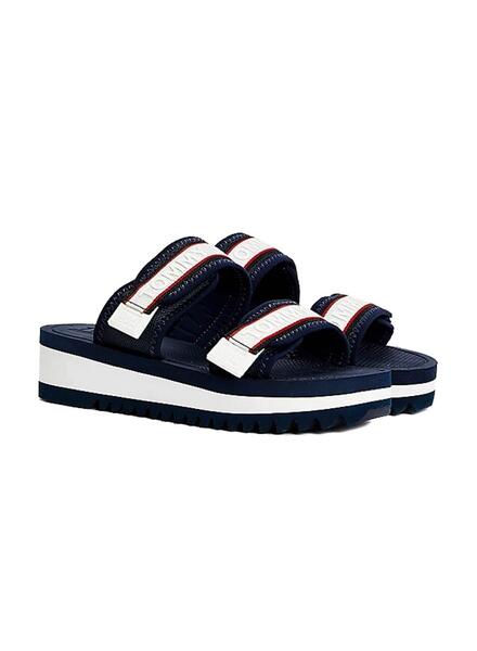 Sandales Tommy Hilfiger Color Pop Bleu marine Femme
