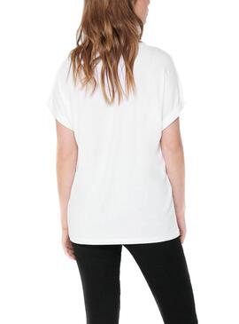 T-Shirt Only Moster Blanc pour Femme