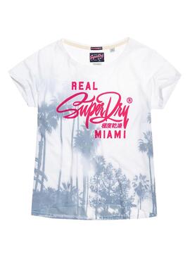 T-Shirt Superdry Miami Blanc pour Femme