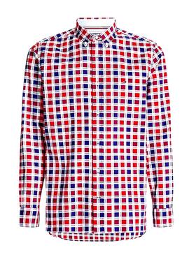 Chemise Tommy Hilfiger Travel Oxford Rouge Homme
