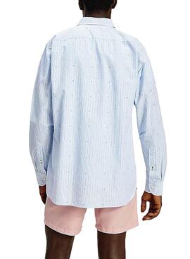 Chemise Tommy Hilfiger Coupe Stripe Bleu Homme
