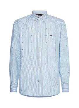 Chemise Tommy Hilfiger Coupe Stripe Bleu Homme