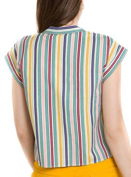T-Shirt Naf Naf Rayures Multicolore pour Femme