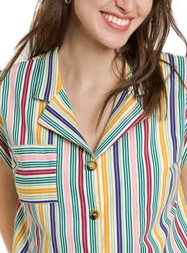 T-Shirt Naf Naf Rayures Multicolore pour Femme