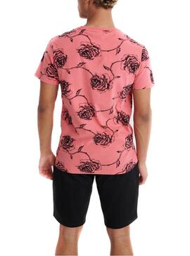 T-Shirt Superdry Aop Supply Rose pour Homme