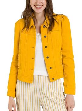 Veste Naf Naf Moutarde Jaune pour Femme