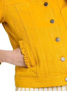 Veste Naf Naf Moutarde Jaune pour Femme