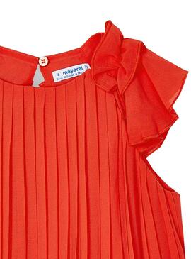 Robe Mayoral Pleated Rouge pour Fille