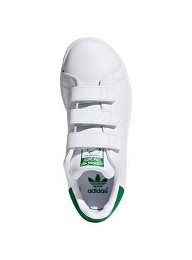 Baskets Adidas Stan Smith CF Blanc Garçon Fille