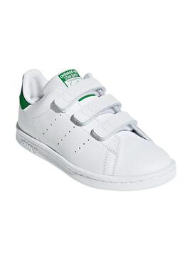 Baskets Adidas Stan Smith CF Blanc Garçon Fille