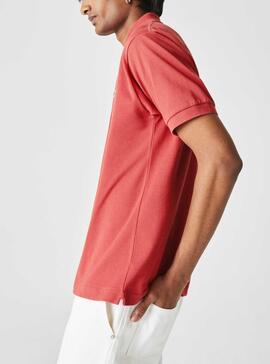 Polo Lacoste Basic Rouge pour Homme