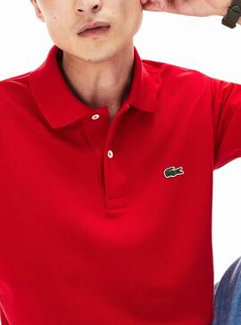 Polo Lacoste Basic Slim Fit Rouge pour Homme