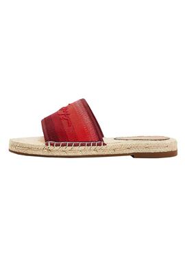 Sandales Tommy Hilfiger Gradient Mule Rouge Femme