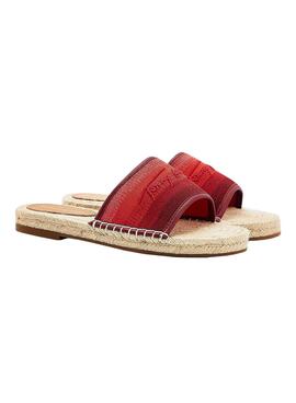 Sandales Tommy Hilfiger Gradient Mule Rouge Femme