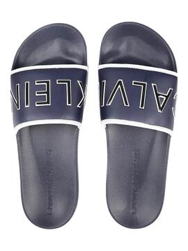 Flip flops Calvin Klein Slide Padded Bleu marine Homme