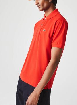 Polo Lacoste Basic Rouge pour Homme